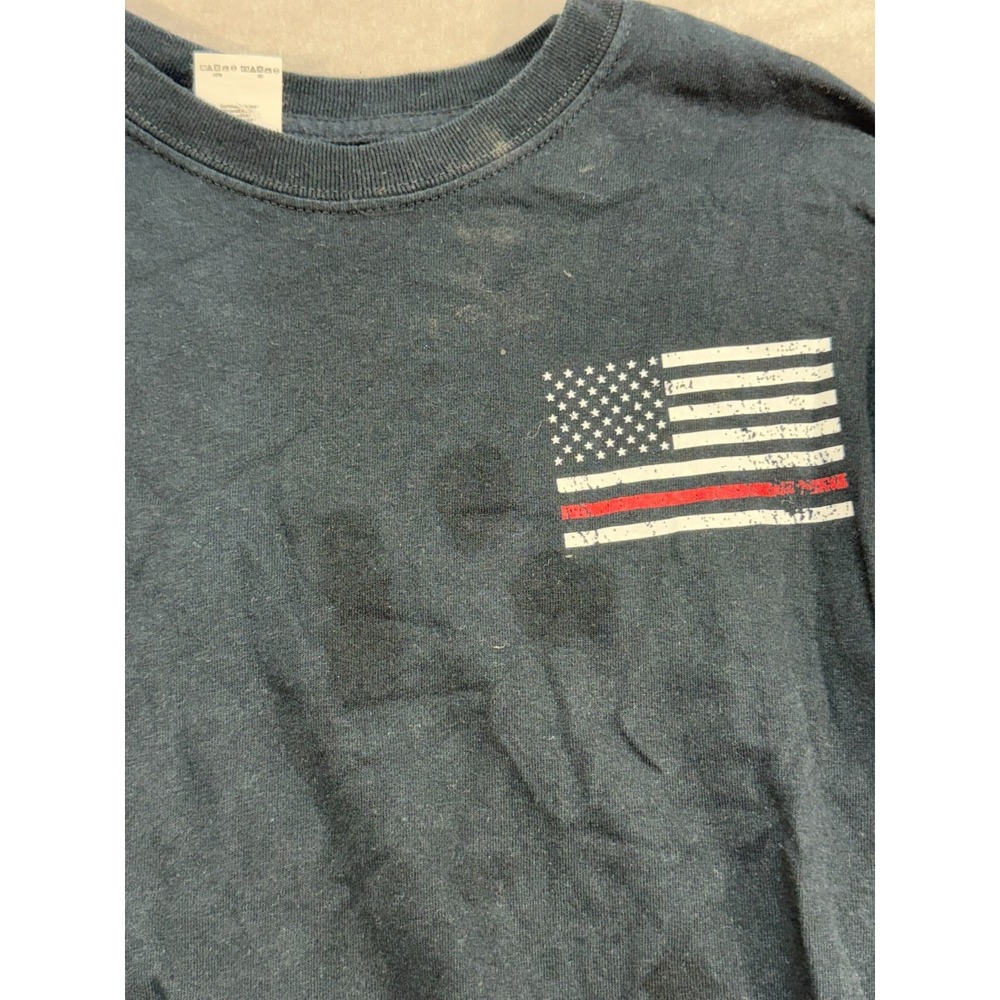 Gildan Men's United States Flag Shirt Black Size XL - Picture 6 of 9